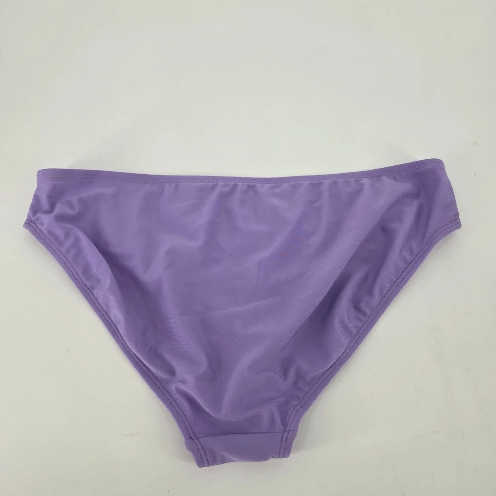 Wonder Nation Girls Purple Tankini Swimsuit Set Neon Straps XXL 18 UPF 50+ NEW